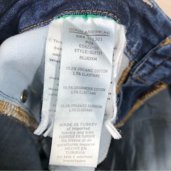 Good American Good Legs Dark Wash Booty Sculpt Skinny Jeans Size 2 - Picture 7 of 9